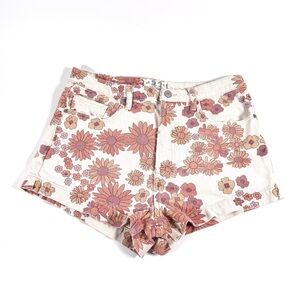 We The Free Floral Denim Shorts | Free People High Rise Jean Shorts 31